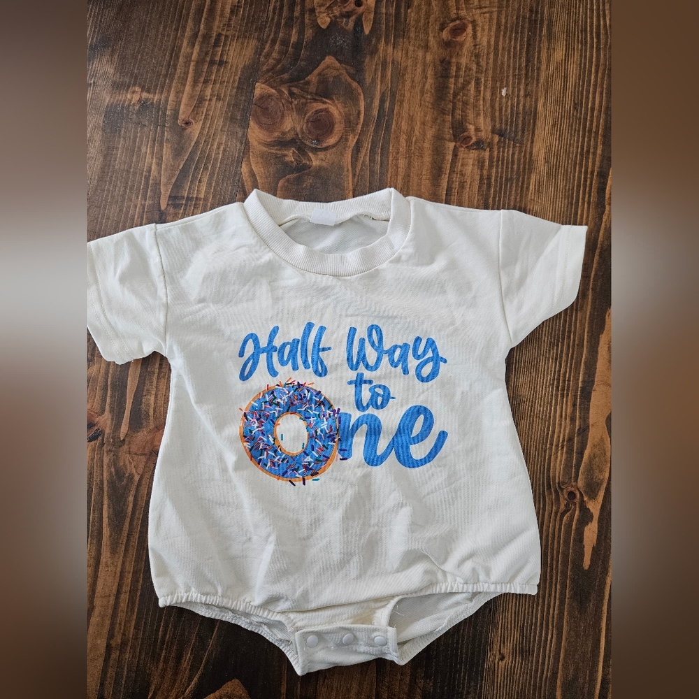 'Half Way to One' Baby Onsie